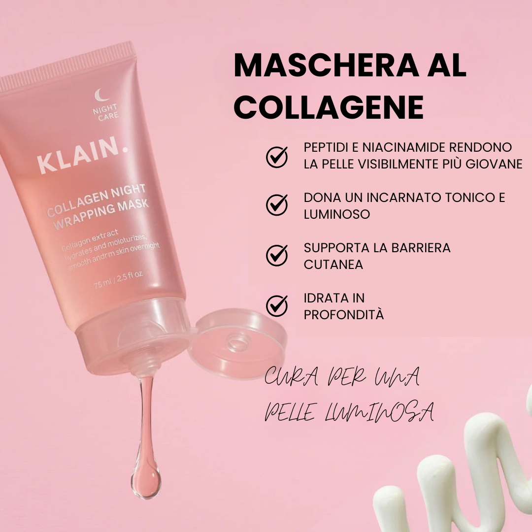 Maschera al collagene per una pelle luminosa